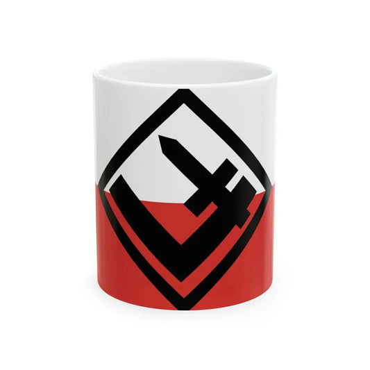 Flag of National Revival of Poland (Poland) White Coffee Mug 11oz - Go Mug Yourself