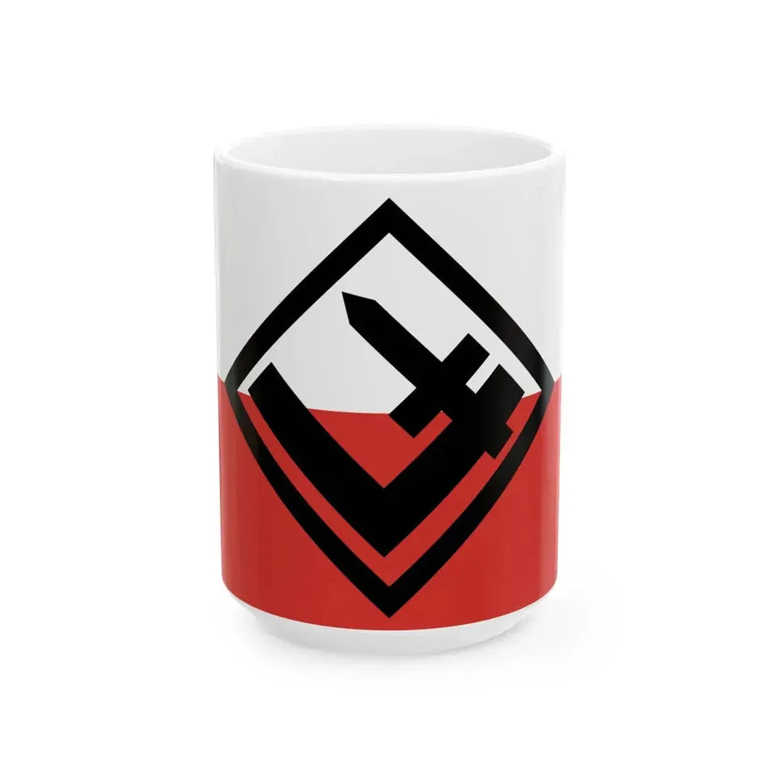 Flag of National Revival of Poland (Poland) White Coffee Mug 15oz - Go Mug Yourself