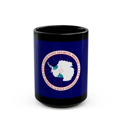 Flag of National Science Foundation Antarctic Program 2 - Black Coffee Mug 15oz - Go Mug Yourself