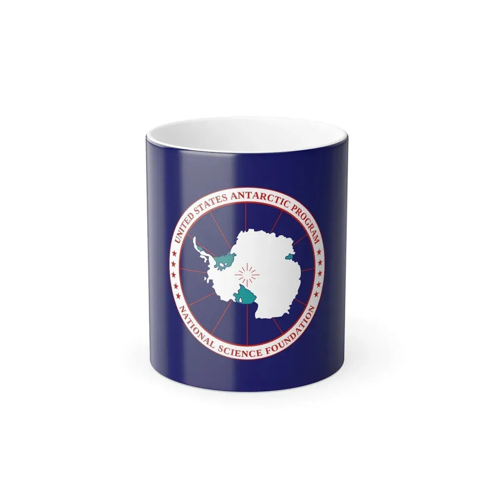 Flag of National Science Foundation Antarctic Program 2 - Color Changing Coffee Mug 11oz - Go Mug Yourself