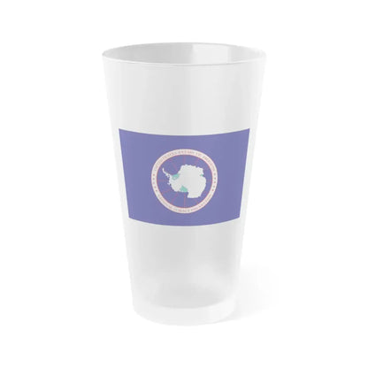 Flag of National Science Foundation Antarctic Program 2 - Frosted Pint Glass 16oz 16oz Frosted - Go Mug Yourself