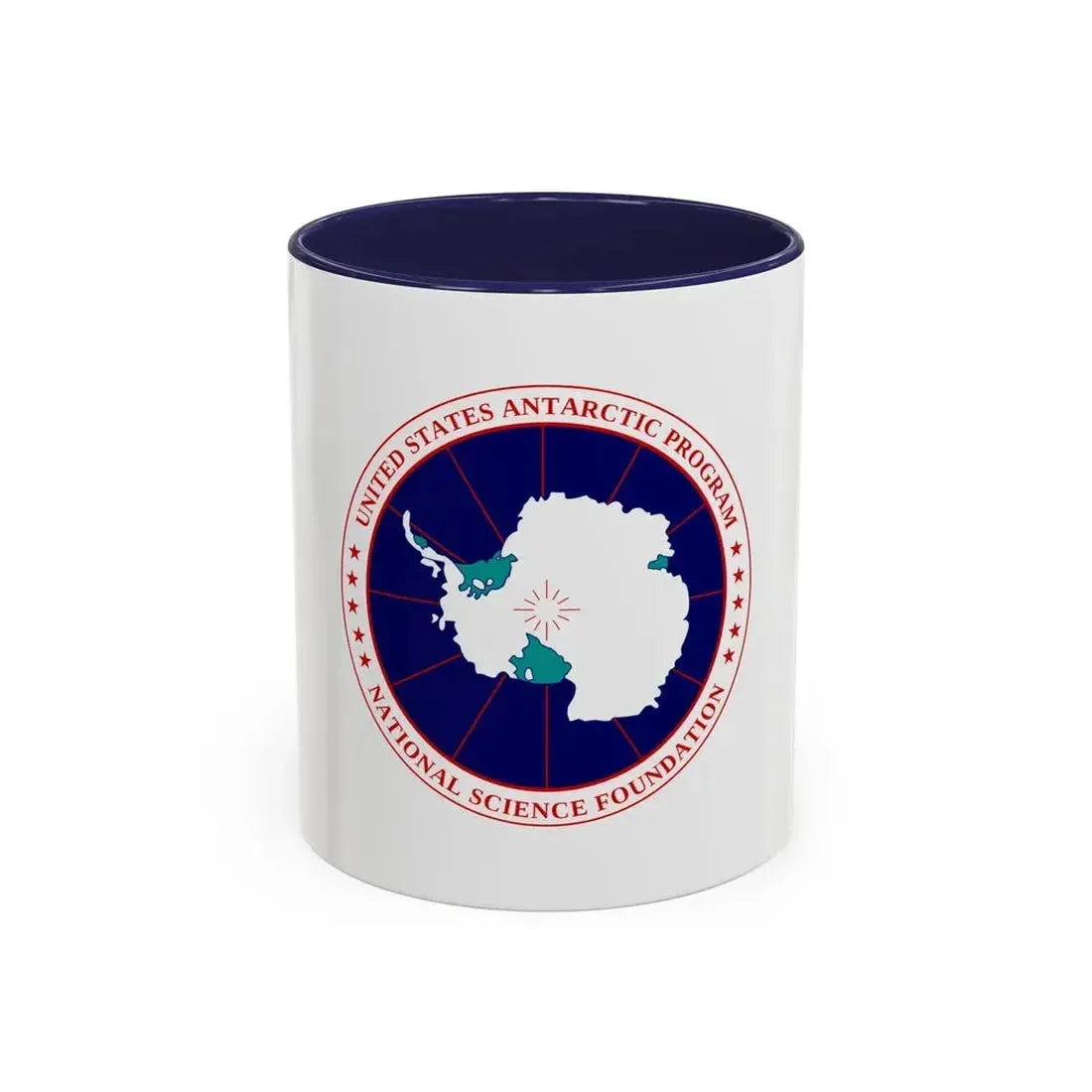 Flag of National Science Foundation Antarctic Program - Accent Coffee Mug 11oz Navy - Go Mug Yourself