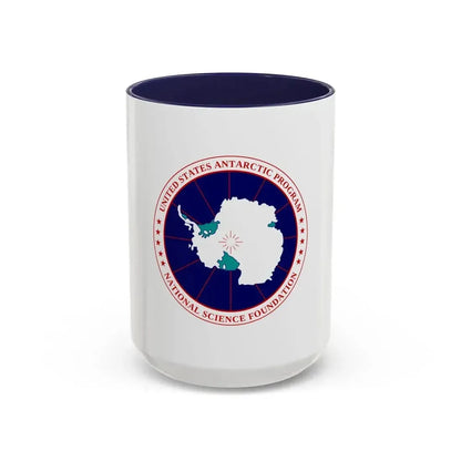 Flag of National Science Foundation Antarctic Program - Accent Coffee Mug 15oz Navy - Go Mug Yourself