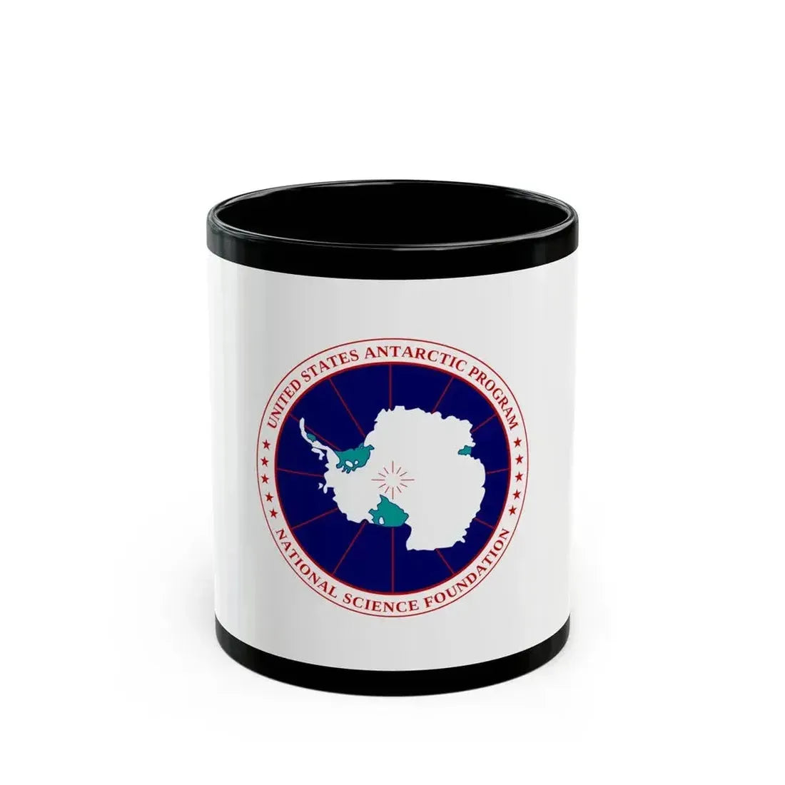 Flag of National Science Foundation Antarctic Program - Black Coffee Mug 11oz - Go Mug Yourself
