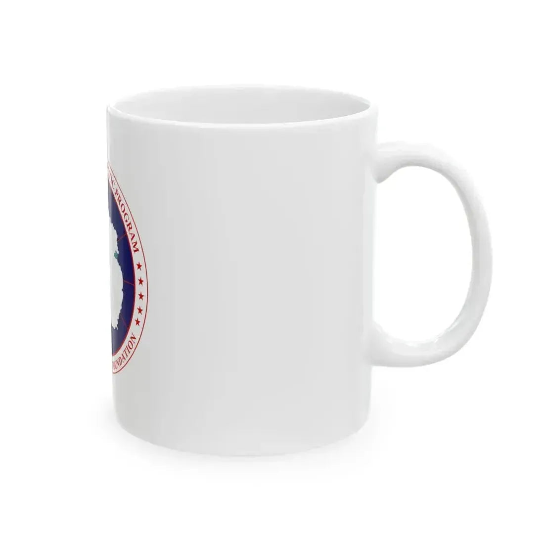 Flag of National Science Foundation Antarctic Program - White Coffee Mug - Go Mug Yourself