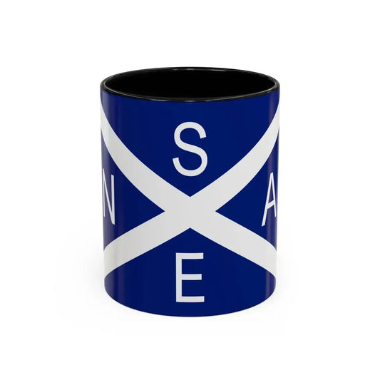 Flag of National Scottish Antarctic Expedition - Accent Coffee Mug 11oz Black - Go Mug Yourself