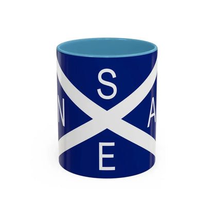Flag of National Scottish Antarctic Expedition - Accent Coffee Mug 11oz Light Blue - Go Mug Yourself