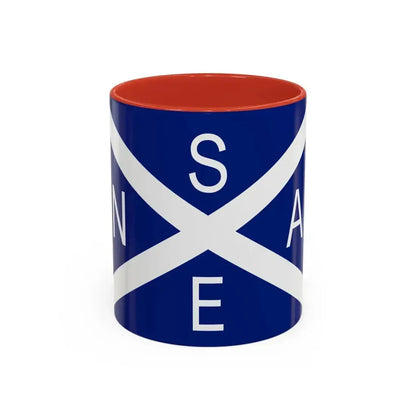 Flag of National Scottish Antarctic Expedition - Accent Coffee Mug 11oz Red - Go Mug Yourself