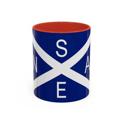 Flag of National Scottish Antarctic Expedition - Accent Coffee Mug 11oz Red - Go Mug Yourself