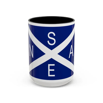 Flag of National Scottish Antarctic Expedition - Accent Coffee Mug 15oz Black - Go Mug Yourself