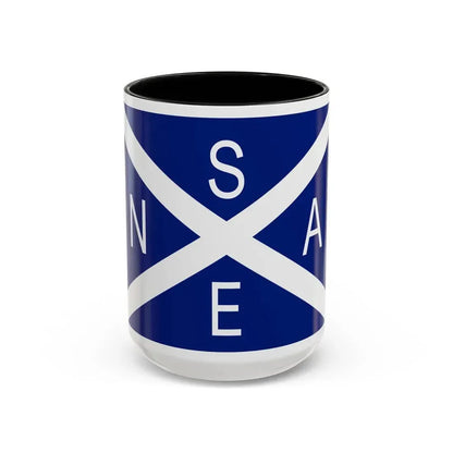 Flag of National Scottish Antarctic Expedition - Accent Coffee Mug 15oz Black - Go Mug Yourself
