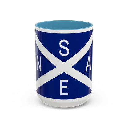Flag of National Scottish Antarctic Expedition - Accent Coffee Mug 15oz Light Blue - Go Mug Yourself