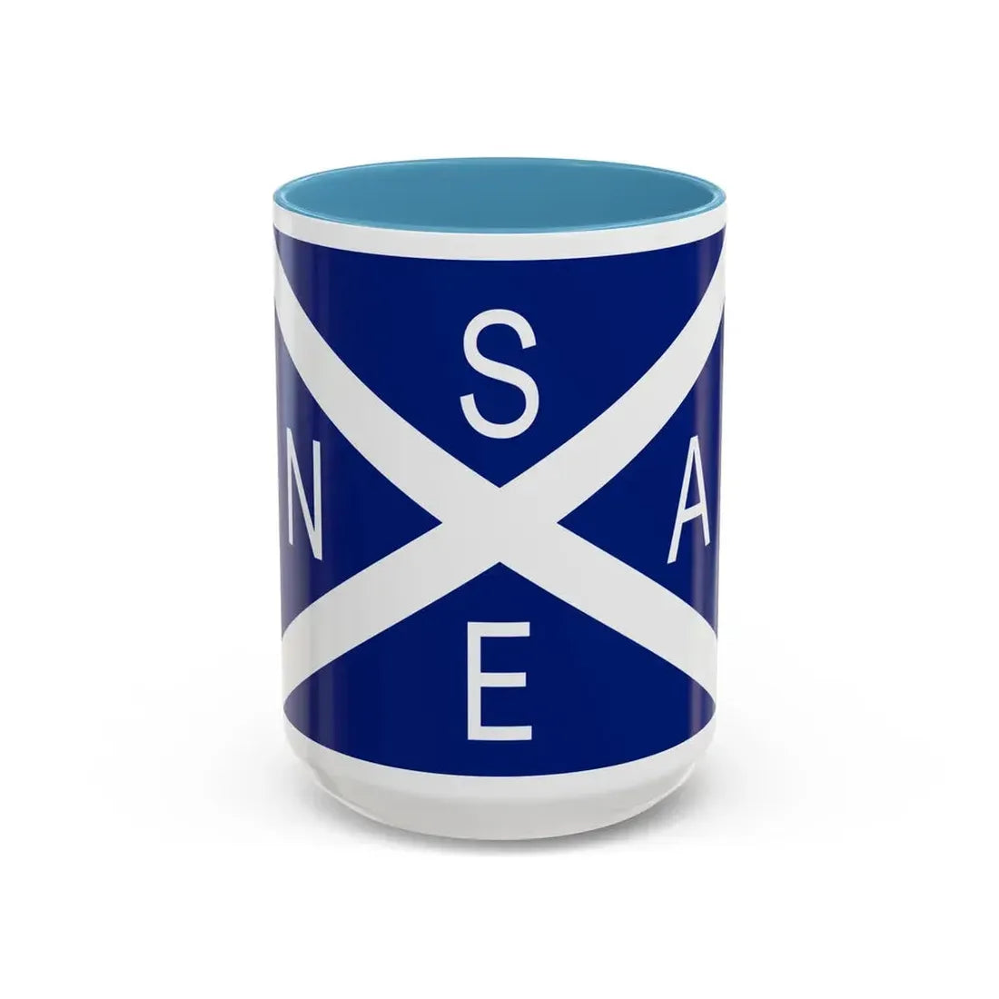 Flag of National Scottish Antarctic Expedition - Accent Coffee Mug 15oz Light Blue - Go Mug Yourself