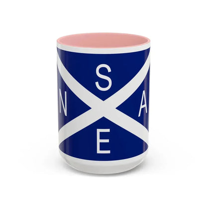 Flag of National Scottish Antarctic Expedition - Accent Coffee Mug 15oz Pink - Go Mug Yourself
