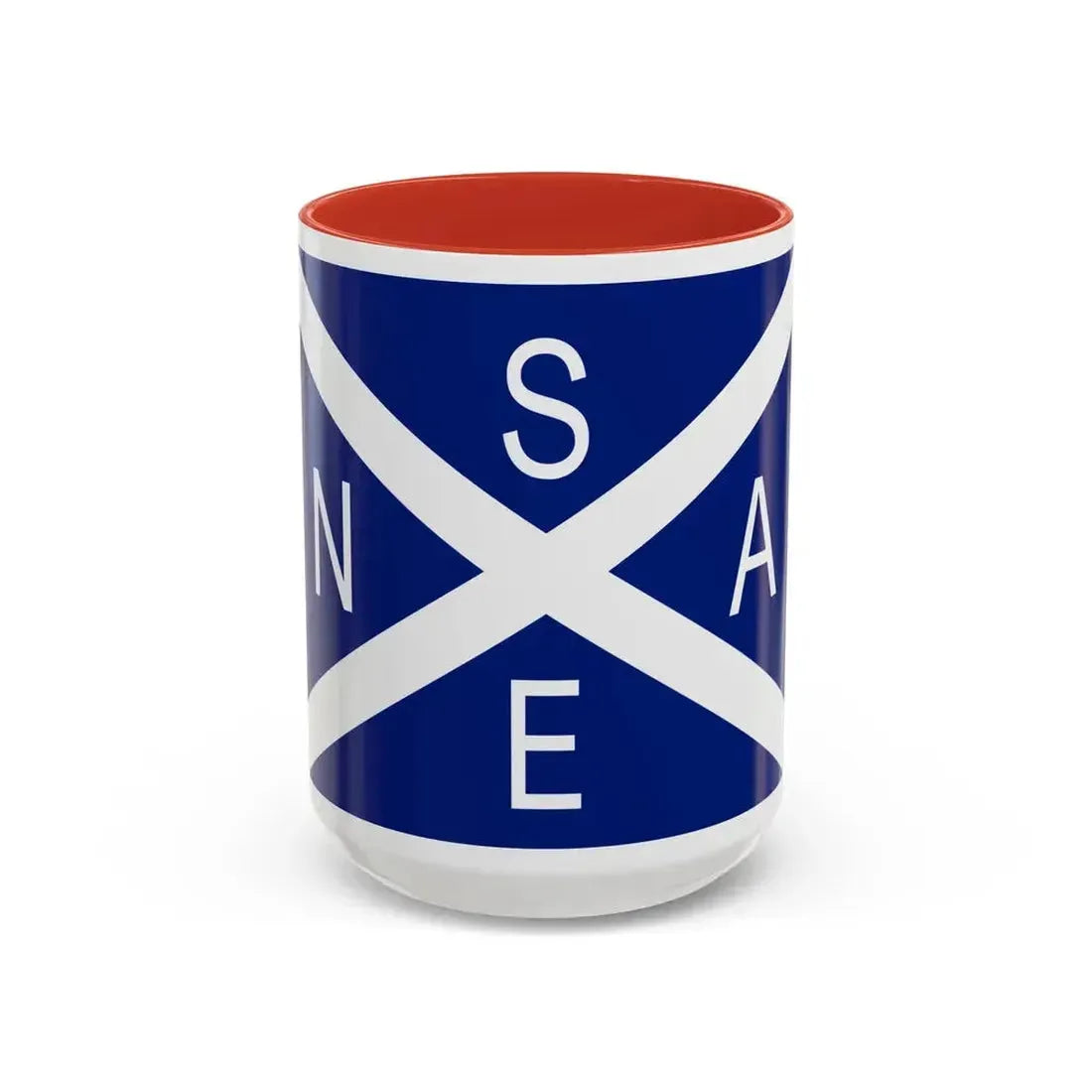 Flag of National Scottish Antarctic Expedition - Accent Coffee Mug 15oz Red - Go Mug Yourself