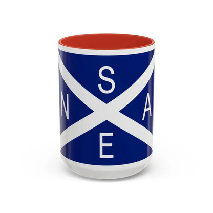 Flag of National Scottish Antarctic Expedition - Accent Coffee Mug 15oz Red - Go Mug Yourself
