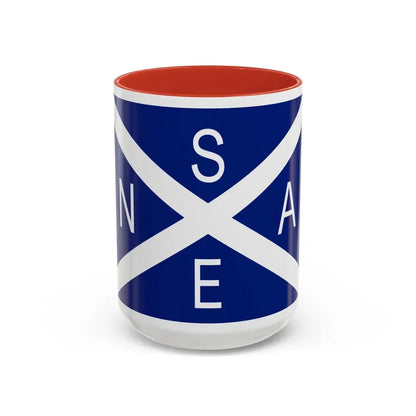 Flag of National Scottish Antarctic Expedition - Accent Coffee Mug 15oz Red - Go Mug Yourself