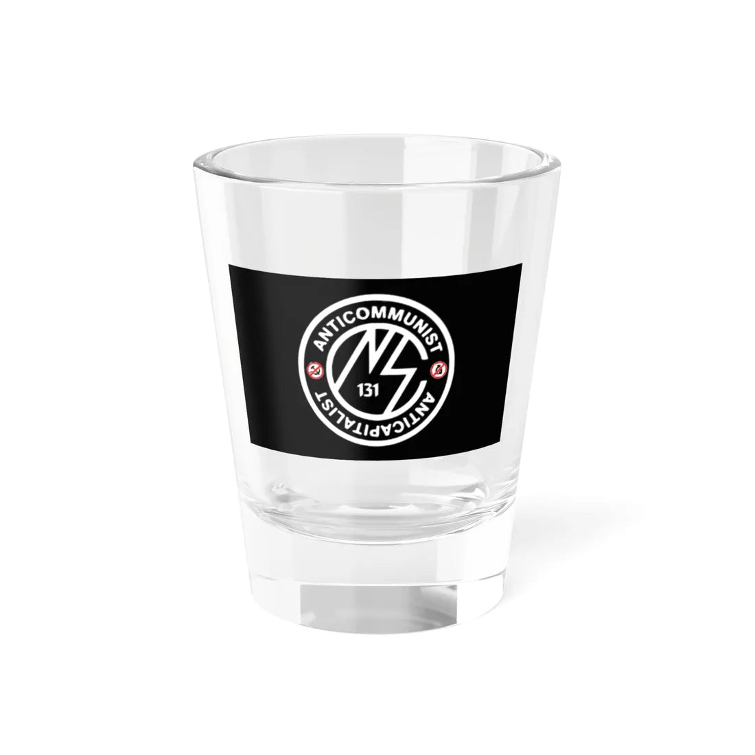 Flag of Nationalist Social Club variant 02 (United States) Shot Glass 1.5oz 1.5oz - Go Mug Yourself