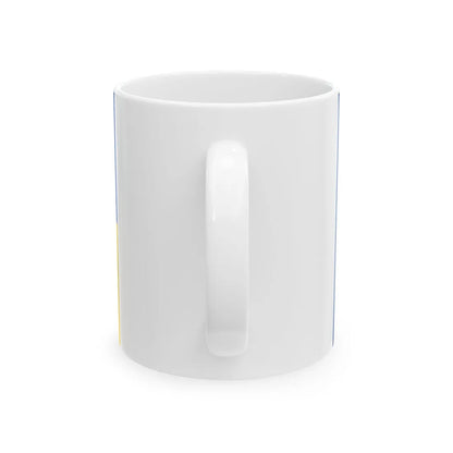 Flag of NATO and Ukraine (Ukraine) White Coffee Mug - Go Mug Yourself
