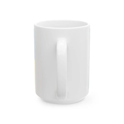 Flag of NATO and Ukraine (Ukraine) White Coffee Mug - Go Mug Yourself