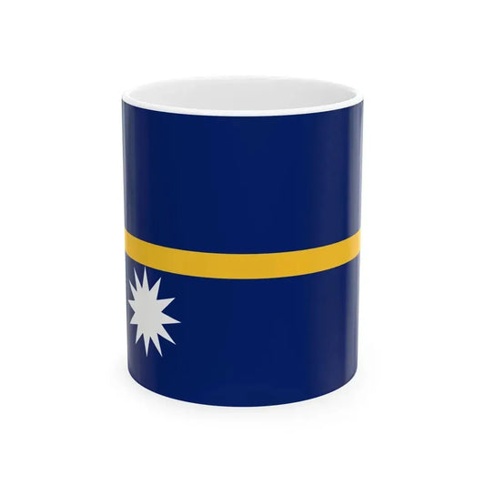 Flag of Nauru 3-2 (Nauru) White Coffee Mug 11oz - Go Mug Yourself