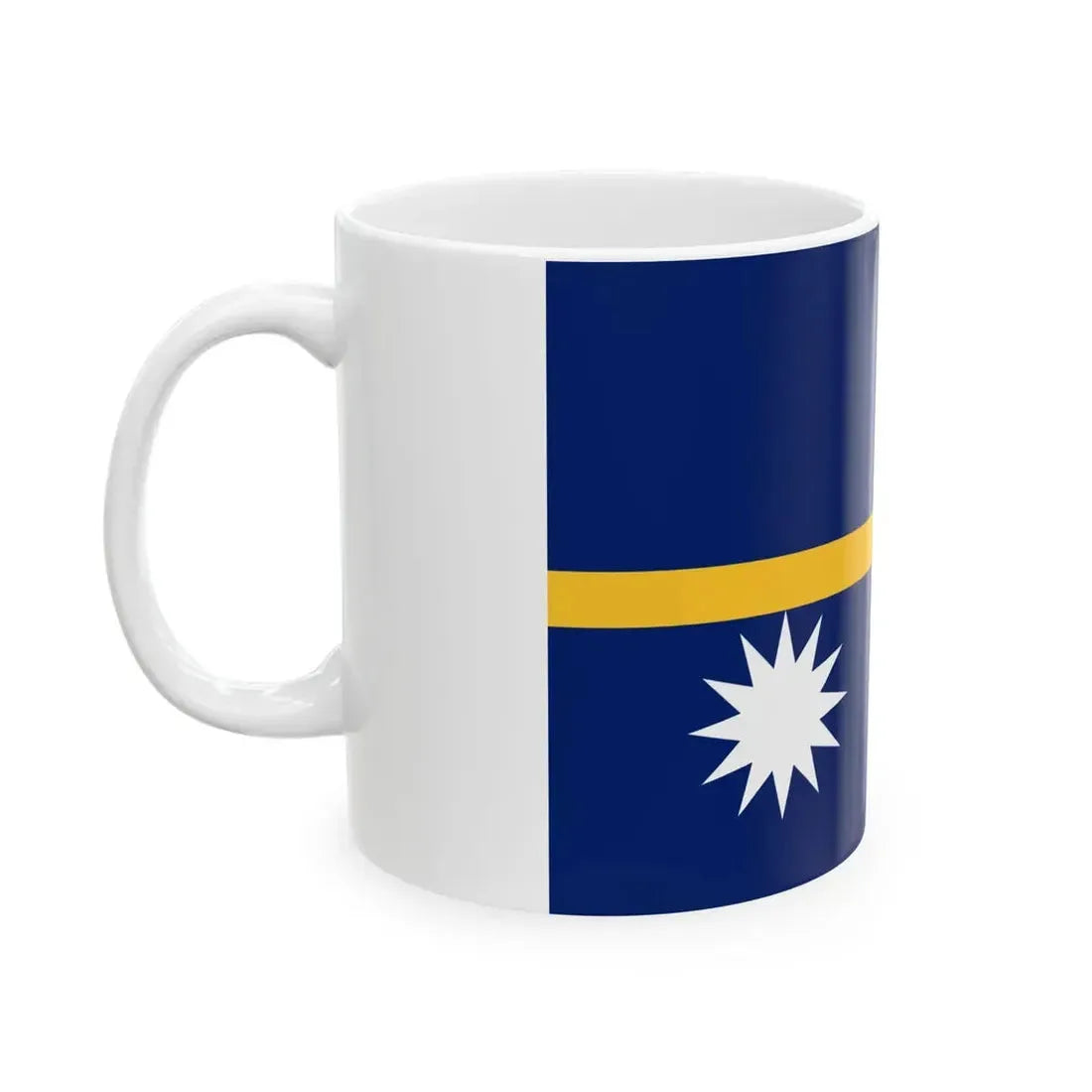 Flag of Nauru 3-2 (Nauru) White Coffee Mug - Go Mug Yourself