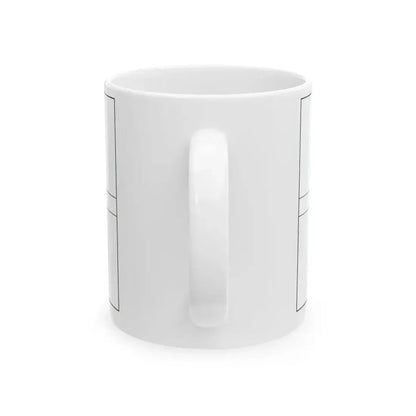 Flag of Nauru colouring page (Nauru) White Coffee Mug - Go Mug Yourself