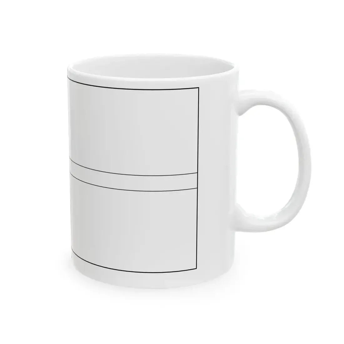 Flag of Nauru colouring page (Nauru) White Coffee Mug - Go Mug Yourself