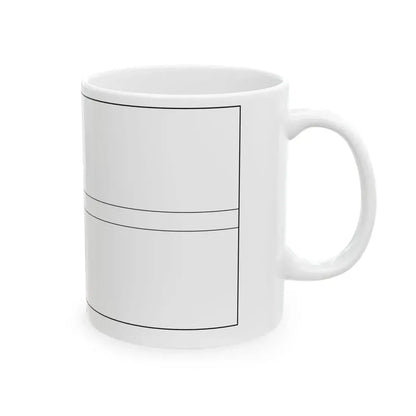 Flag of Nauru colouring page (Nauru) White Coffee Mug - Go Mug Yourself