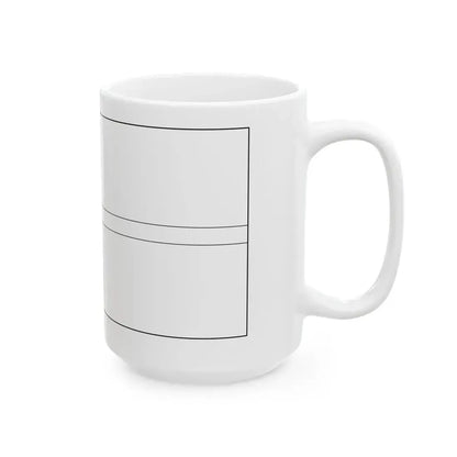Flag of Nauru colouring page (Nauru) White Coffee Mug - Go Mug Yourself