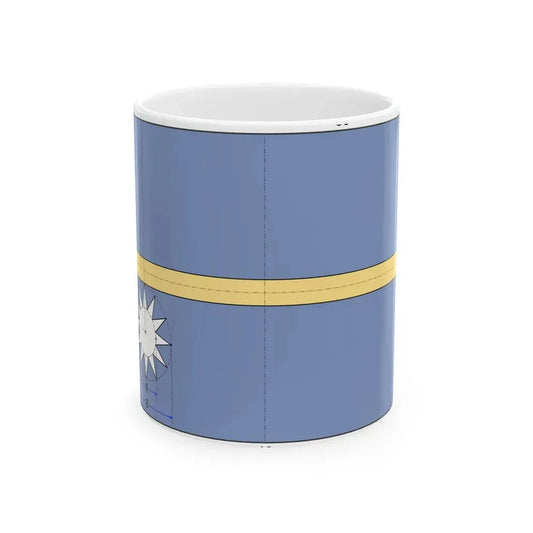 Flag of Nauru construction sheet (Nauru) White Coffee Mug 11oz - Go Mug Yourself