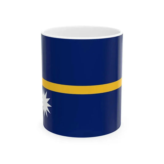 Flag of Nauru (Nauru) White Coffee Mug 11oz - Go Mug Yourself