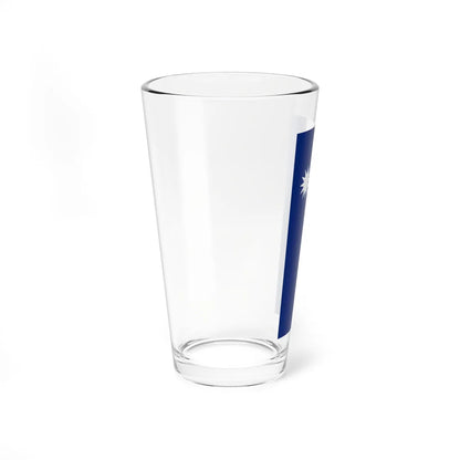 Flag of Nauru vertical (Nauru) Pint Glass 16oz - Go Mug Yourself