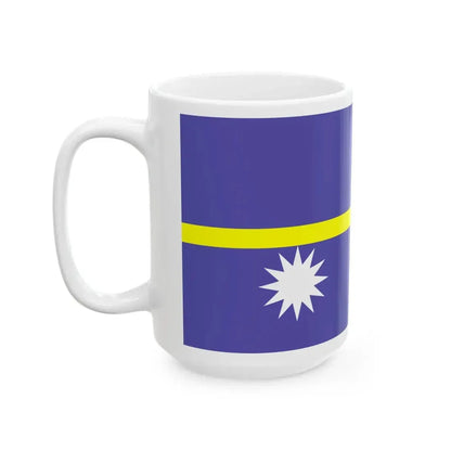 Flag of Nauru WFB 2000 (Nauru) White Coffee Mug - Go Mug Yourself