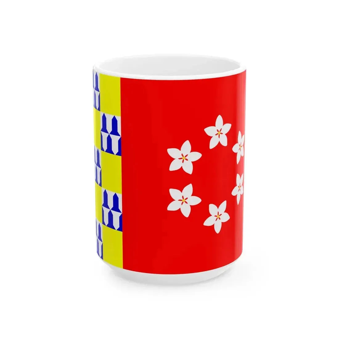 Flag of Nava (Belgium) White Coffee Mug 15oz - Go Mug Yourself