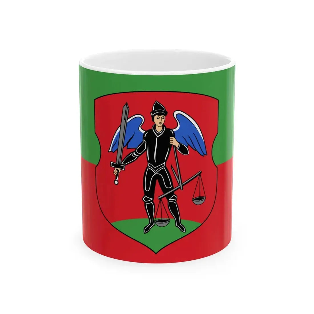 Flag of Navahradak (Belarus) White Coffee Mug 11oz - Go Mug Yourself