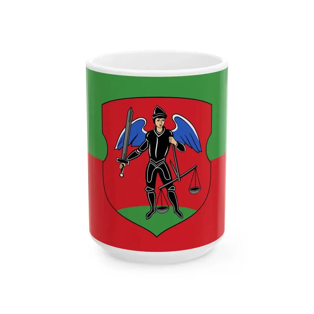Flag of Navahradak (Belarus) White Coffee Mug 15oz - Go Mug Yourself