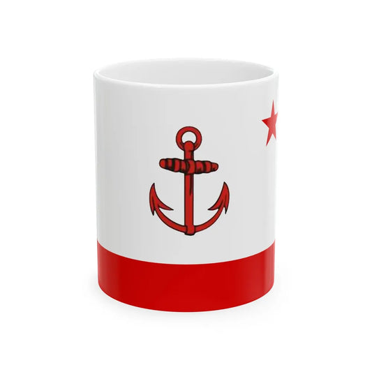 Flag of Naval Base Commander of Cuba (Cuba) White Coffee Mug 11oz - Go Mug Yourself