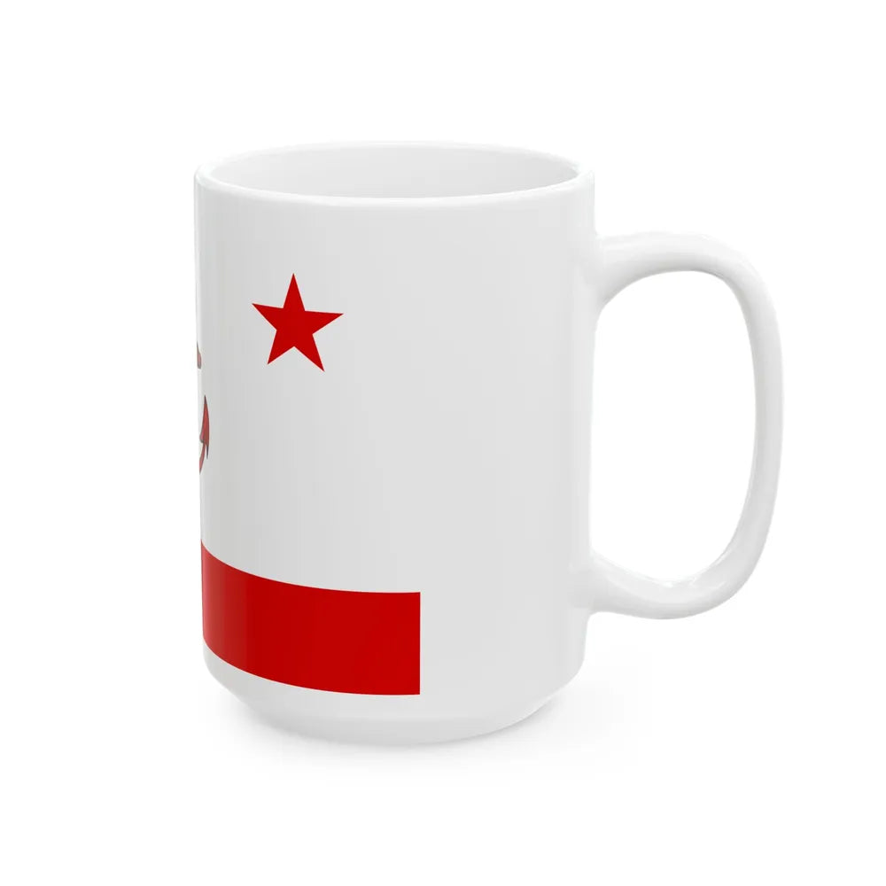 Flag of Naval Base Commander of Cuba (Cuba) White Coffee Mug - Go Mug Yourself