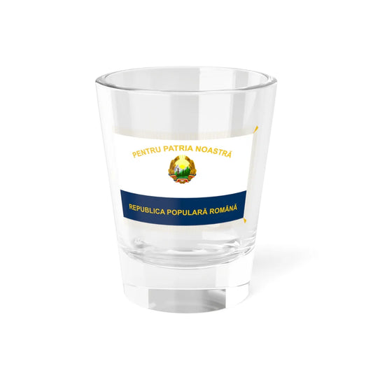 Flag of Naval Force of Romania 1950-1951 obverse (Oman) Shot Glass 1.5oz 1.5oz - Go Mug Yourself
