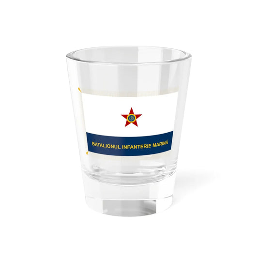 Flag of Naval Force of Romania 1950-1965 reverse (Oman) Shot Glass 1.5oz 1.5oz - Go Mug Yourself