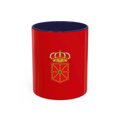 Flag of Navarre Spain - Accent Coffee Mug 11oz Navy - Go Mug Yourself