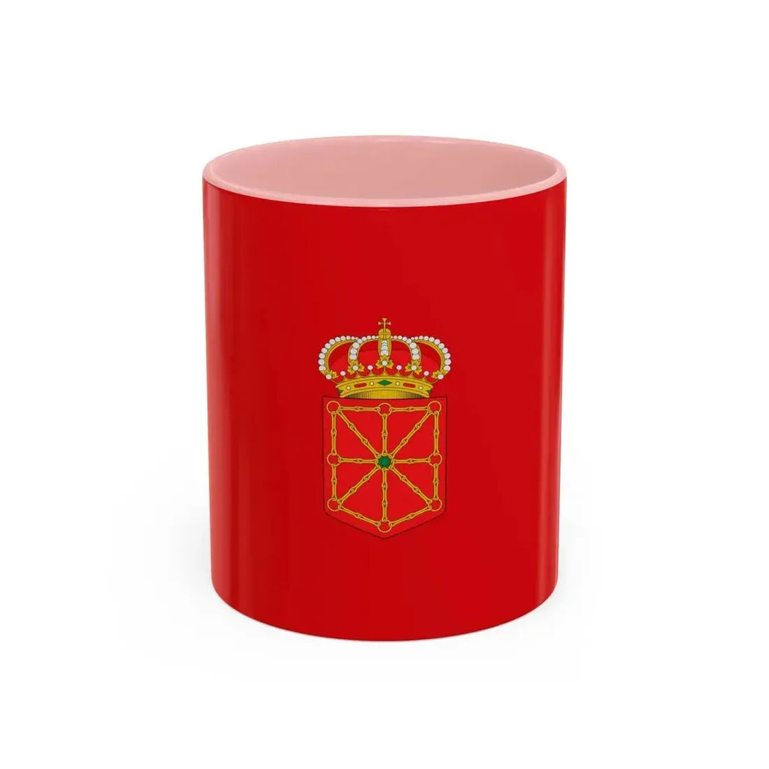 Flag of Navarre Spain - Accent Coffee Mug 11oz Pink - Go Mug Yourself