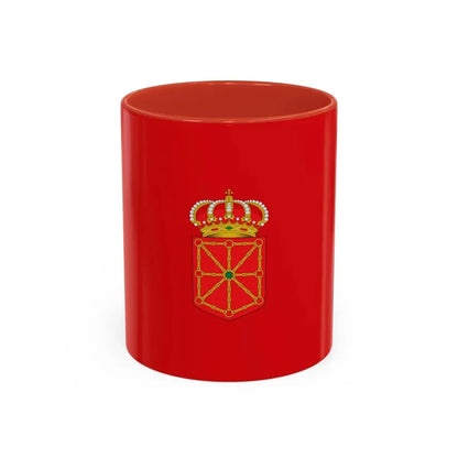 Flag of Navarre Spain - Accent Coffee Mug 11oz Red - Go Mug Yourself