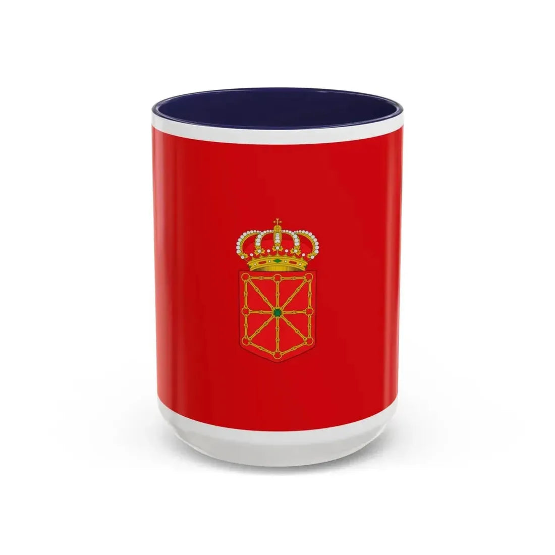Flag of Navarre Spain - Accent Coffee Mug 15oz Navy - Go Mug Yourself