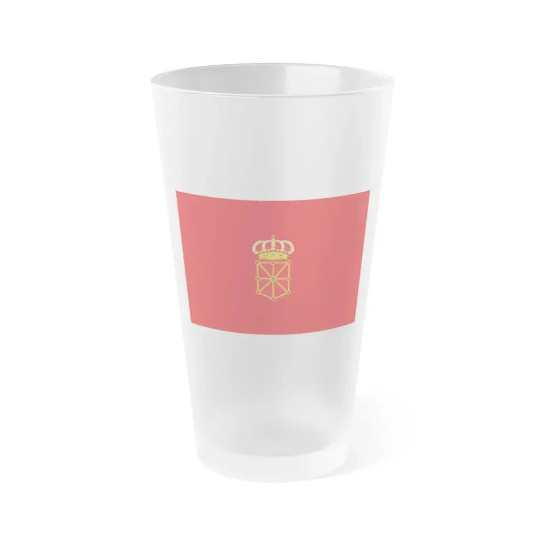 Flag of Navarre Spain - Frosted Pint Glass 16oz 16oz Frosted - Go Mug Yourself