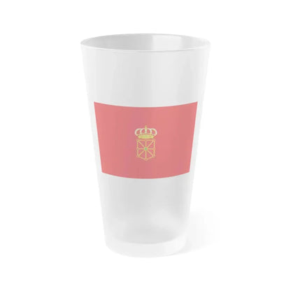 Flag of Navarre Spain - Frosted Pint Glass 16oz 16oz Frosted - Go Mug Yourself