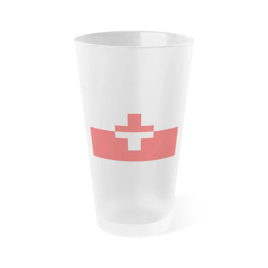 Flag of Naxxar 1993 to 2000 Malta - Frosted Pint Glass 16oz 16oz Frosted - Go Mug Yourself