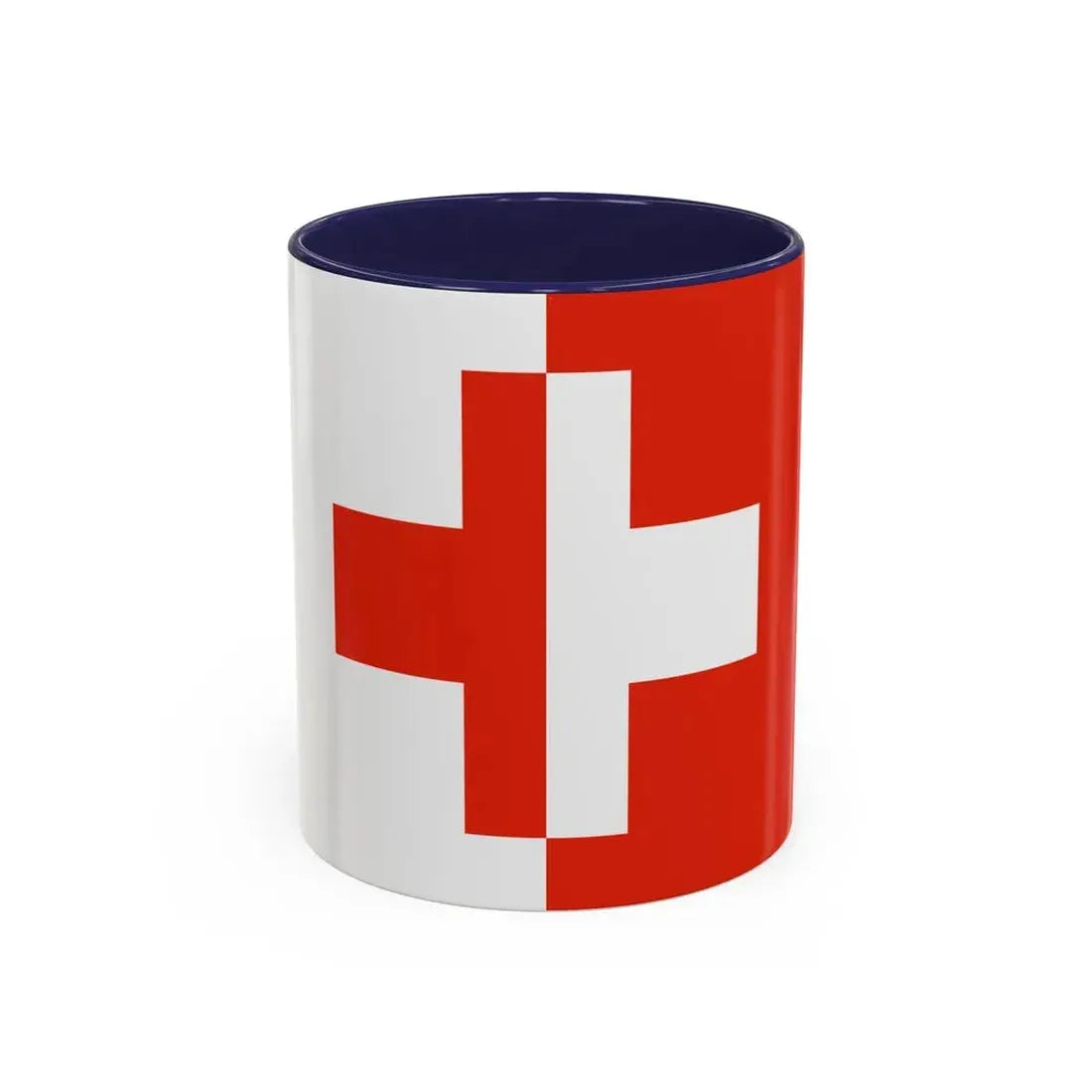 Flag of Naxxar Malta - Accent Coffee Mug 11oz Navy - Go Mug Yourself