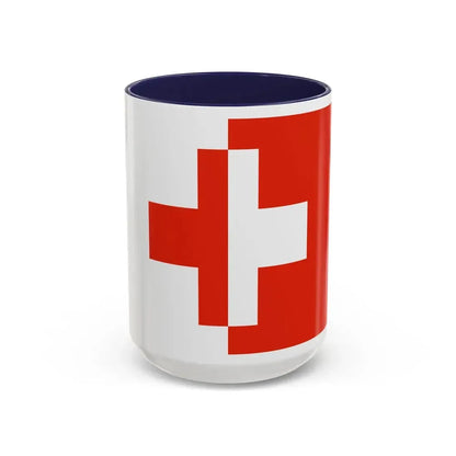 Flag of Naxxar Malta - Accent Coffee Mug 15oz Navy - Go Mug Yourself